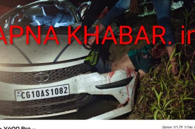 बिग ब्रेकिंग,,4 की मौके पर हुई मौत और 2 गंभीर , शादी समारोह से वापस लौट रही तेज रफ़्तार कार नदी में गिरी...