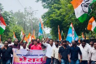 कोरबा :युवा नेता श्याम ने हल्लाबोला निगम के खिलाफ.,आप ने साथ दिया